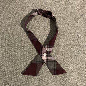 French Toast Adjustable Burgundy Plaid Cross Tie